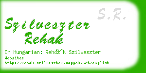 szilveszter rehak business card